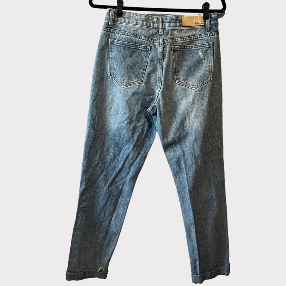 Nasty Gal Destructed Denim Boyfriend Jeans size 6 - Picture 2 of 11